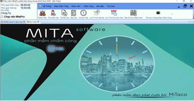 Mở phần mềm chấm c&ocirc;ng mita pro 2024