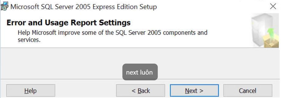 Chọn phương thức th&ocirc;ng b&aacute;o cho SQL 2005