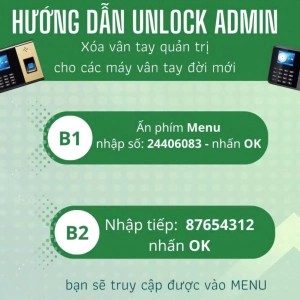 Hướng dẫn reset mật khẩu admin máy chấm công mới Ronald jack tm20