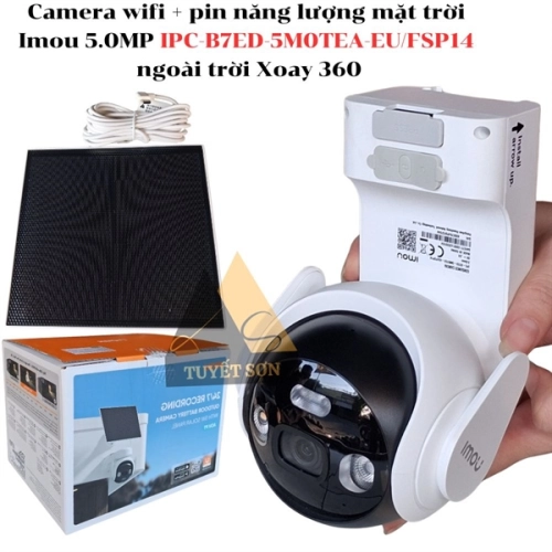 Camera wifi + pin năng lượng mặt trời Imou 5.0MP IPC-B7ED-5M0TEA-EU/FSP14 ngoài trời Xoay 360