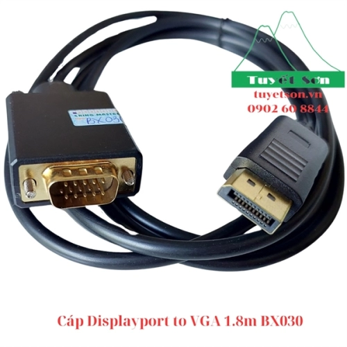 C&aacute;p Displayport to VGA 1.8m BX030