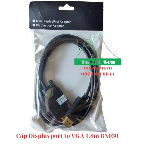 C&aacute;p Displayport to VGA 1.8m BX030