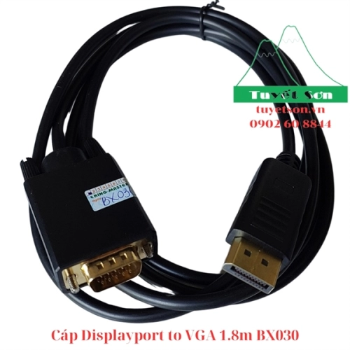 C&aacute;p Displayport to VGA 1.8m BX030