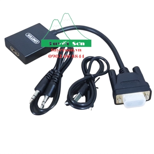 Cáp VGA USB audio to HDMI Unitek V112A (VGA to HDMI)