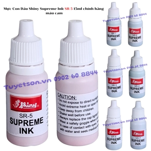 Mực Con Dấu Shiny Supreme Ink SR-5 15ml chính hãng - màu cam