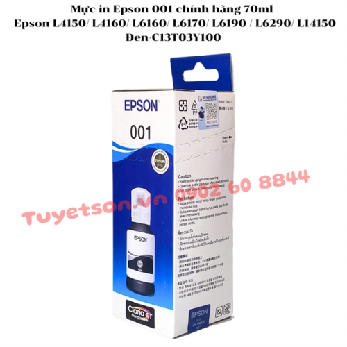 Mực in Epson 001 chính hãng- Epson L4150/ L4160/ L6160/ L6170/ L6190 / L6290/ L14150
