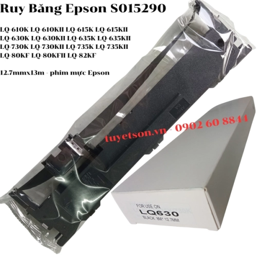 Ruy Băng Epson S015290 LQ-610K LQ-615K LQ-630K LQ-635K LQ-730K LQ-735K LQ-80KF LQ-82KF 12.7mmx13m - phim mực Epson
