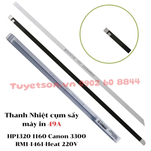 Thanh Nhiệt cụm sấy m&aacute;y in 49A HP1320 1160 Canon 3300 RM1-1461-Heat 220V